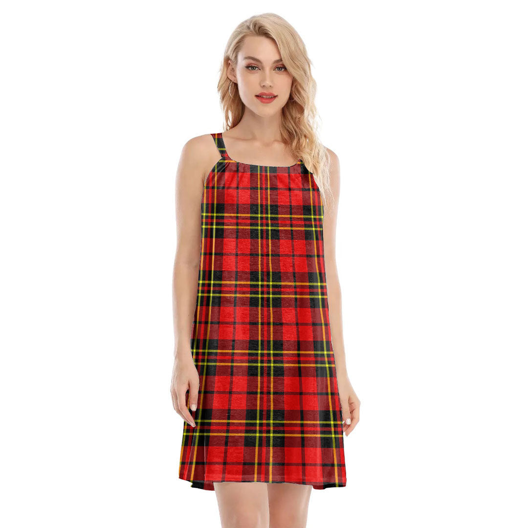 Brodie Modern Tartan Plaid O-neck Cami Dress