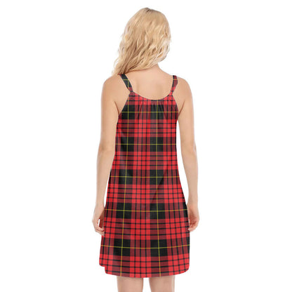 MacQueen Modern Tartan Plaid O-neck Cami Dress