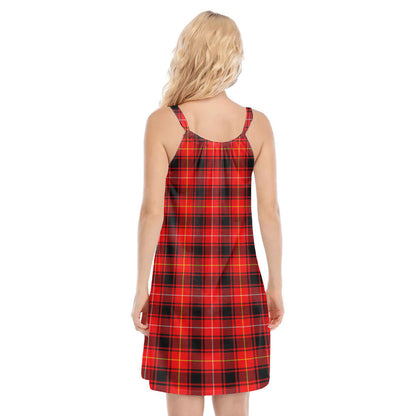 MacIver Modern Tartan Plaid O-neck Cami Dress