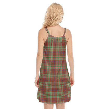 MacGillivray Hunting Ancient Tartan Plaid O-neck Cami Dress