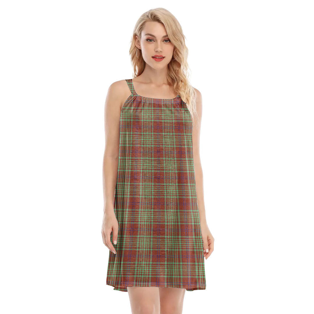 MacGillivray Hunting Ancient Tartan Plaid O-neck Cami Dress