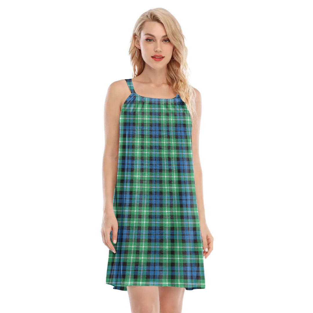 Graham of Montrose Ancient Tartan Plaid O-neck Cami Dress