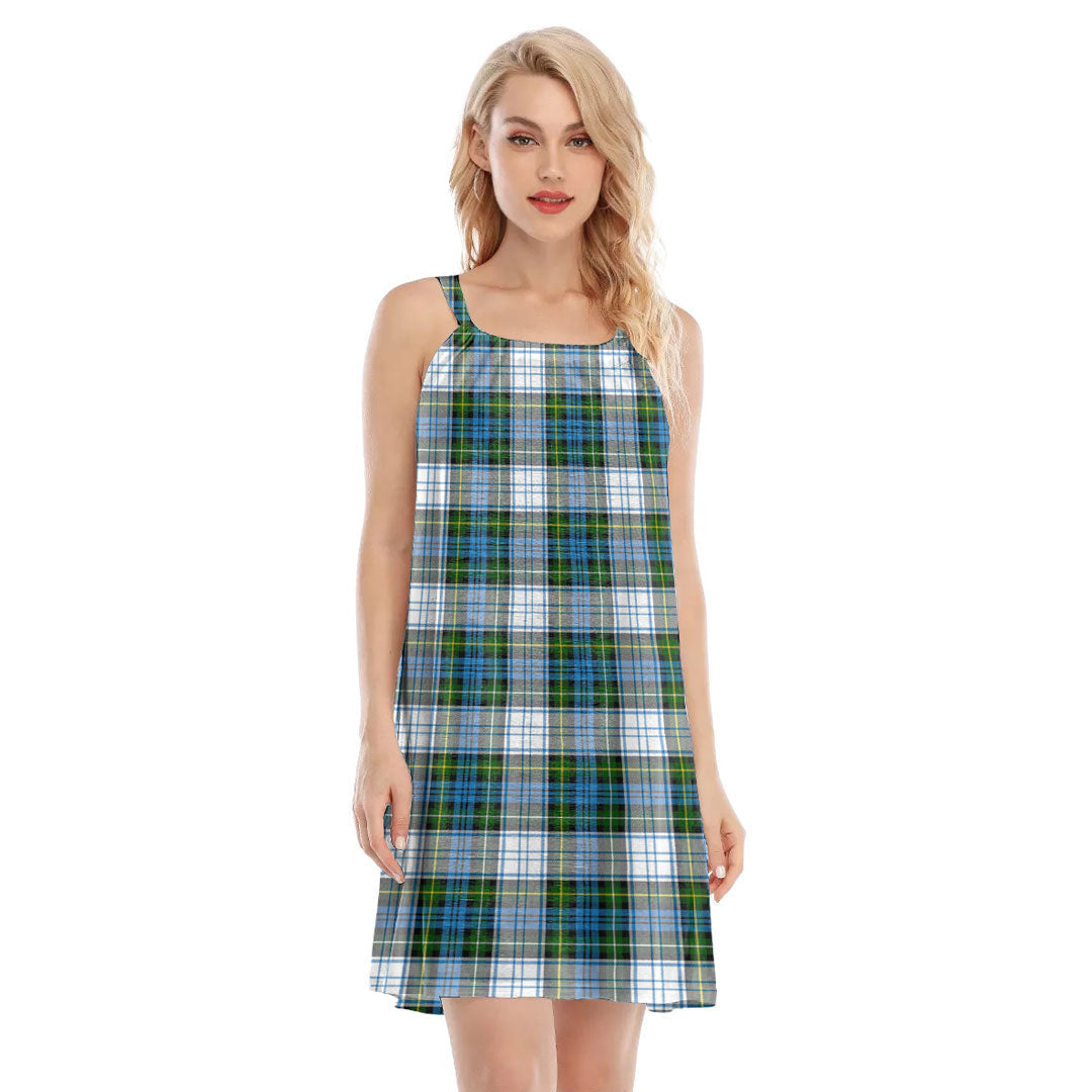 Campbell Dress Tartan Plaid O-neck Cami Dress