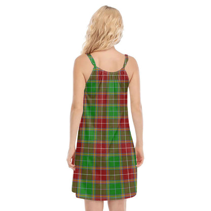 Baxter Modern Tartan Plaid O-neck Cami Dress