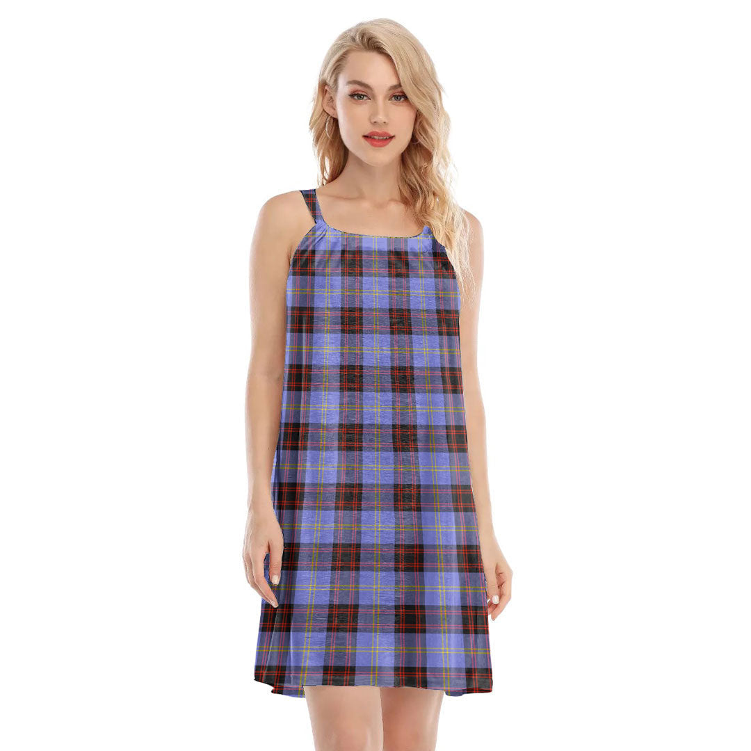 Rutherford Tartan Plaid O-neck Cami Dress