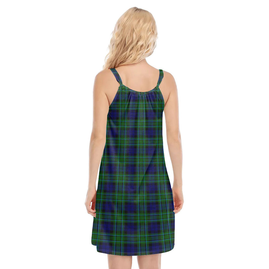 MacCallum Modern Tartan Plaid O-neck Cami Dress