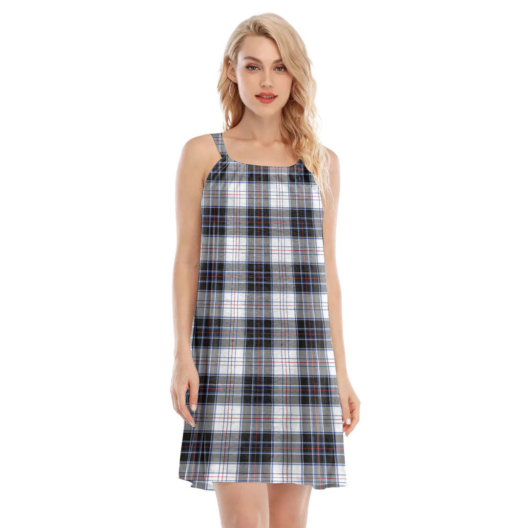 MacRae Dress Modern Tartan Plaid O-neck Cami Dress