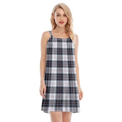 MacRae Dress Modern Tartan Plaid O-neck Cami Dress