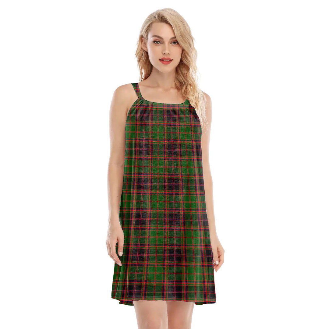 Buchan Modern Tartan Plaid O-neck Cami Dress