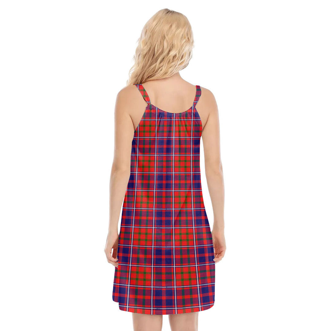 Cameron of Lochiel Modern Tartan Plaid O-neck Cami Dress