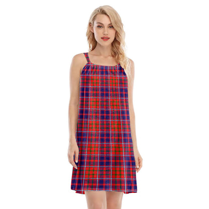 Cameron of Lochiel Modern Tartan Plaid O-neck Cami Dress