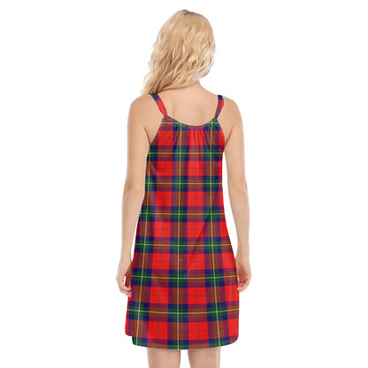 Ruthven Modern Tartan Plaid O-neck Cami Dress