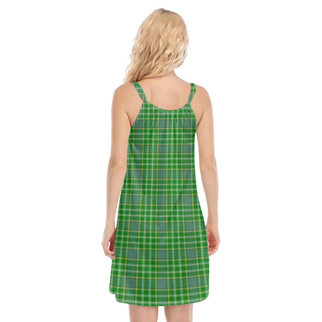 Currie Tartan Plaid O-neck Cami Dress