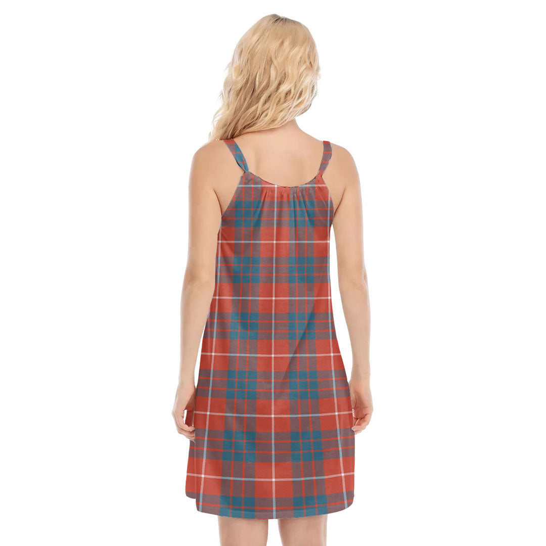 Hamilton Ancient Tartan Plaid O-neck Cami Dress