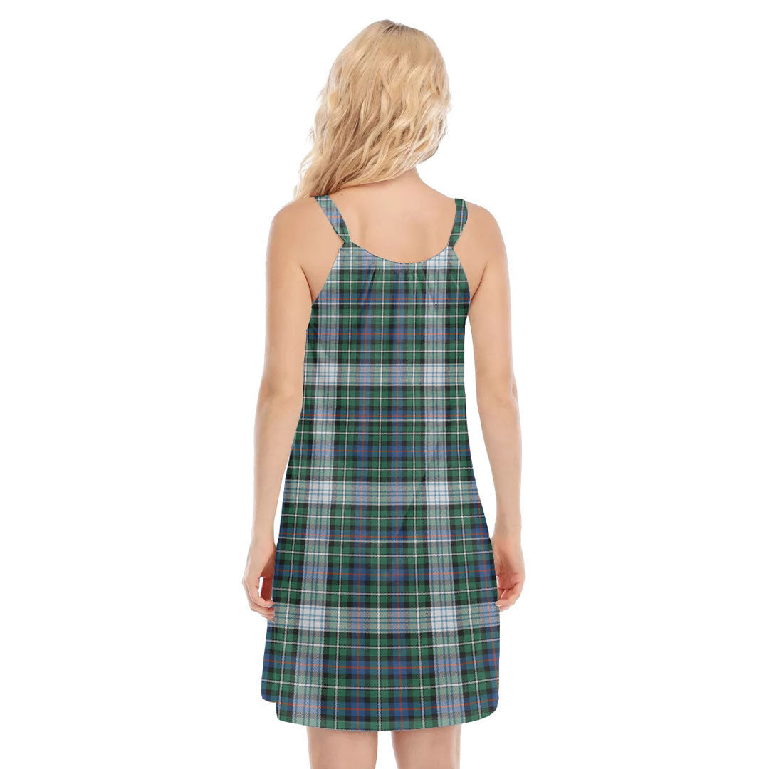 MacKenzie Dress Ancient Tartan Plaid O-neck Cami Dress