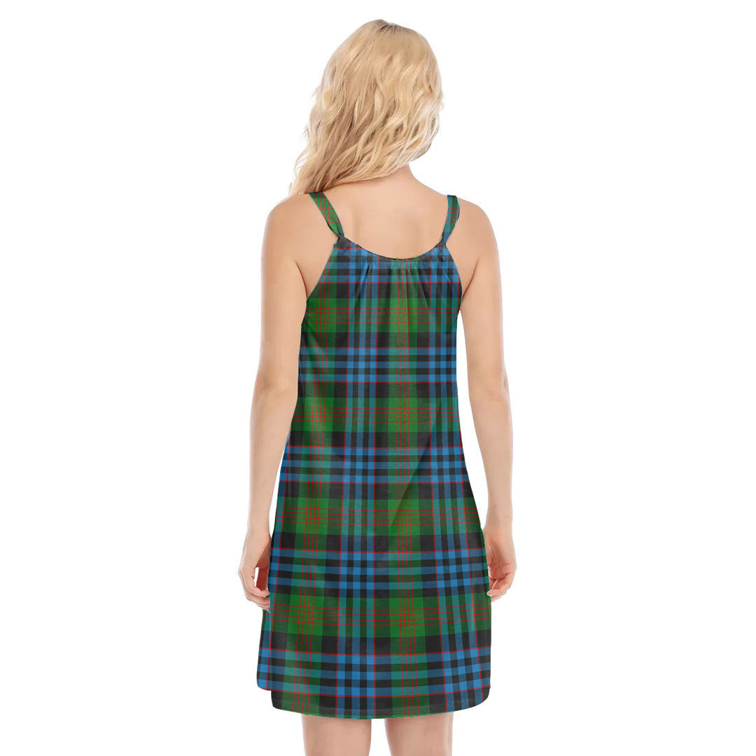 Newlands of Lauriston Tartan Plaid O-neck Cami Dress