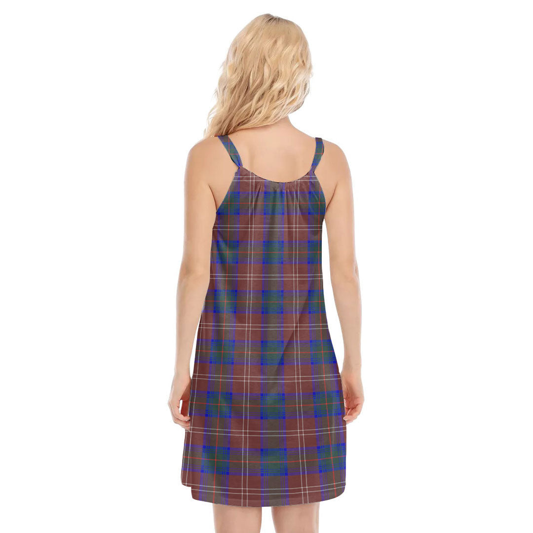 Chisholm Hunting Modern Tartan Plaid O-neck Cami Dress