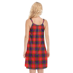 Fraser Modern Tartan Plaid O-neck Cami Dress