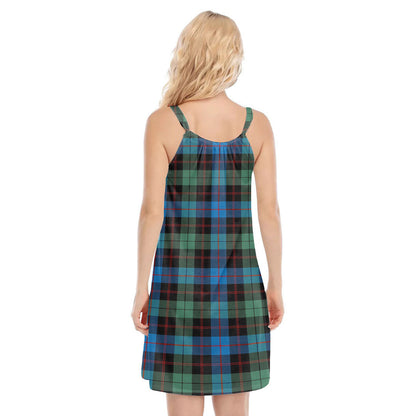 Guthrie Ancient Tartan Plaid O-neck Cami Dress