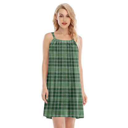 MacDonald Lord of the Isles Hunting Tartan Plaid O-neck Cami Dress