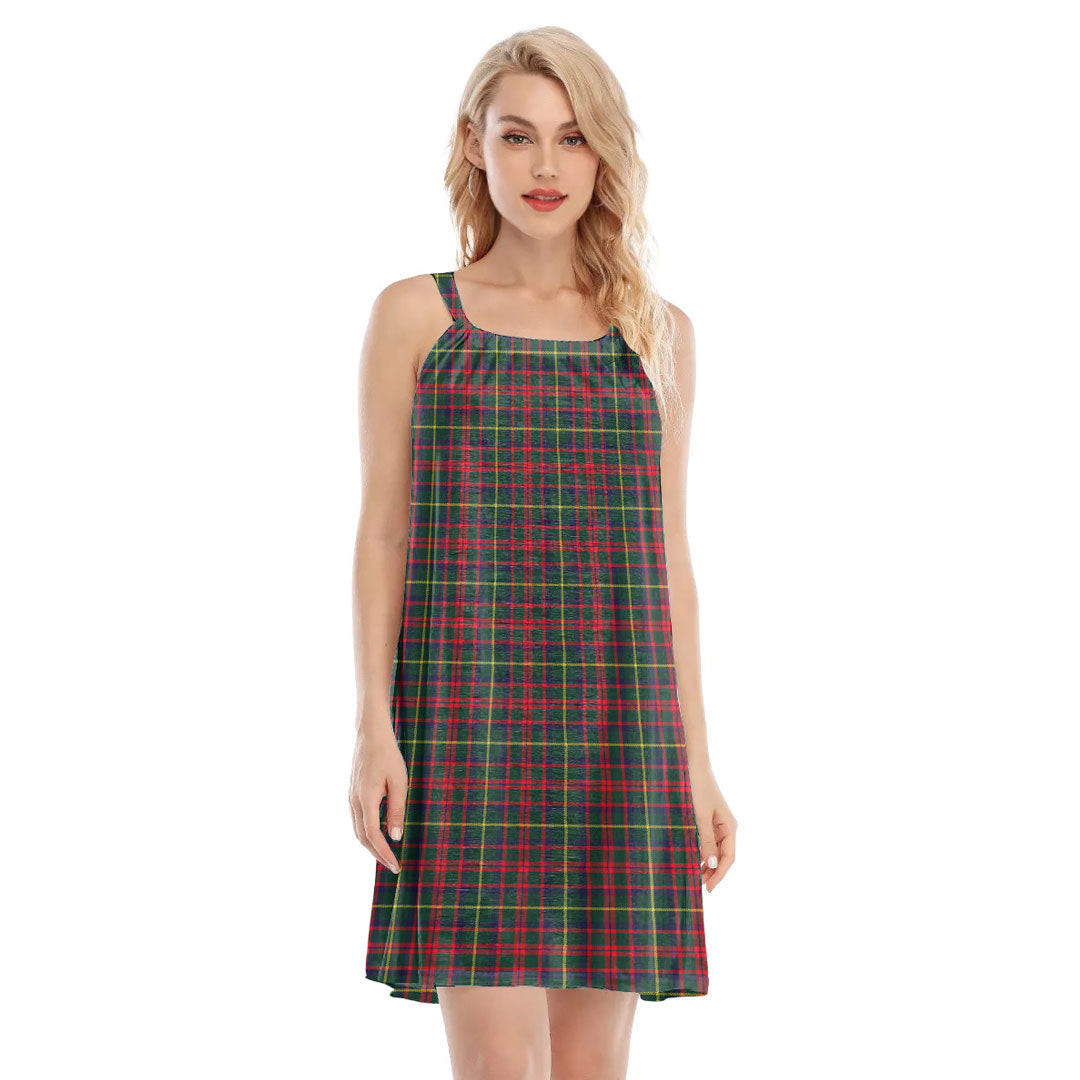 MacKintosh Hunting Modern Tartan Plaid O-neck Cami Dress