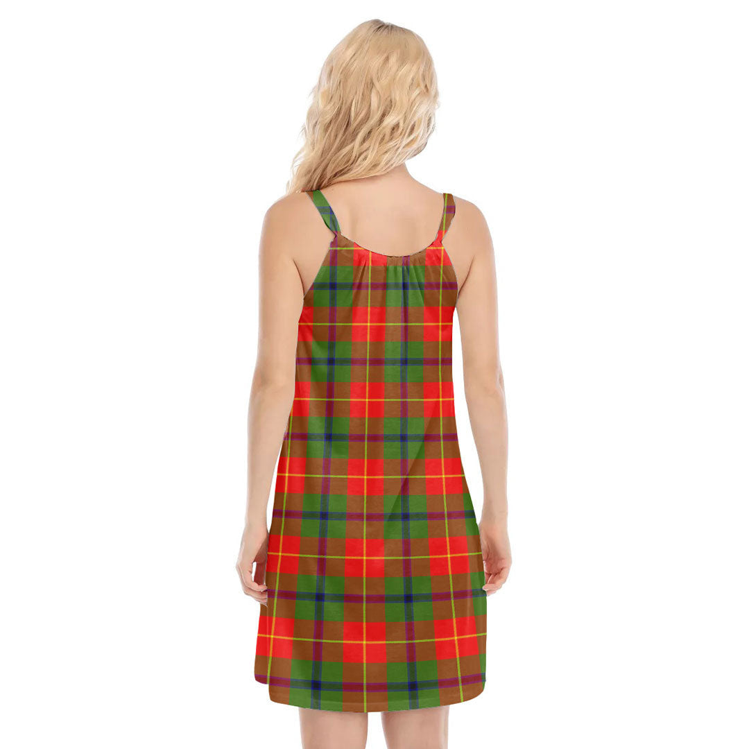 Turnbull Dress Tartan Plaid O-neck Cami Dress