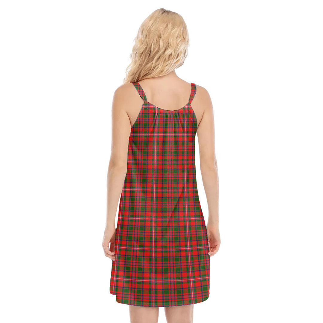 MacKinnon Modern Tartan Plaid O-neck Cami Dress