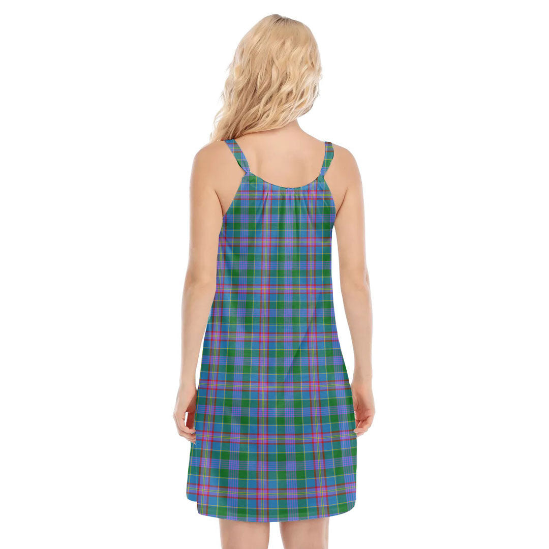 Pitcairn Hunting Tartan Plaid O-neck Cami Dress