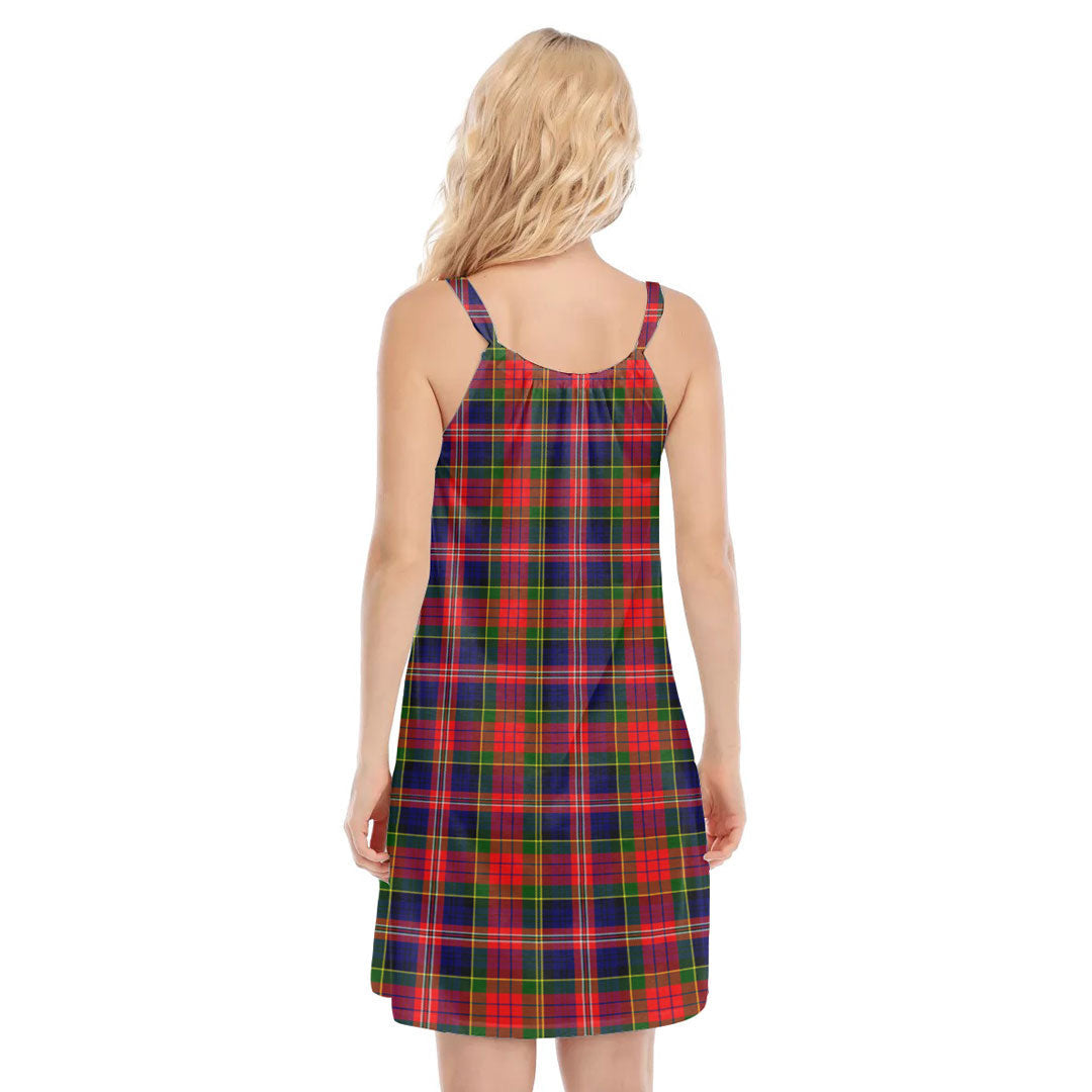 MacPherson Modern Tartan Plaid O-neck Cami Dress