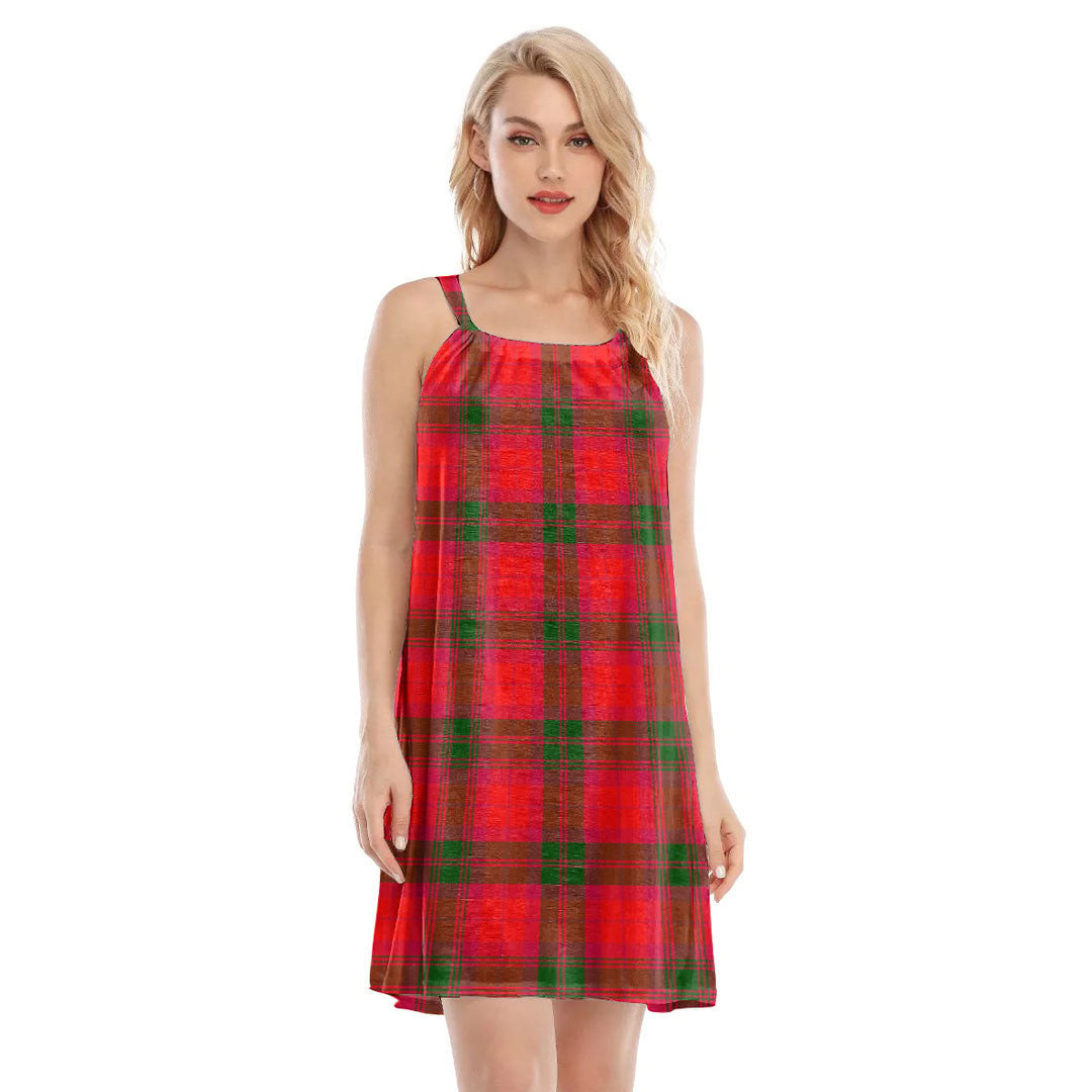 MacNab Modern Tartan Plaid O-neck Cami Dress