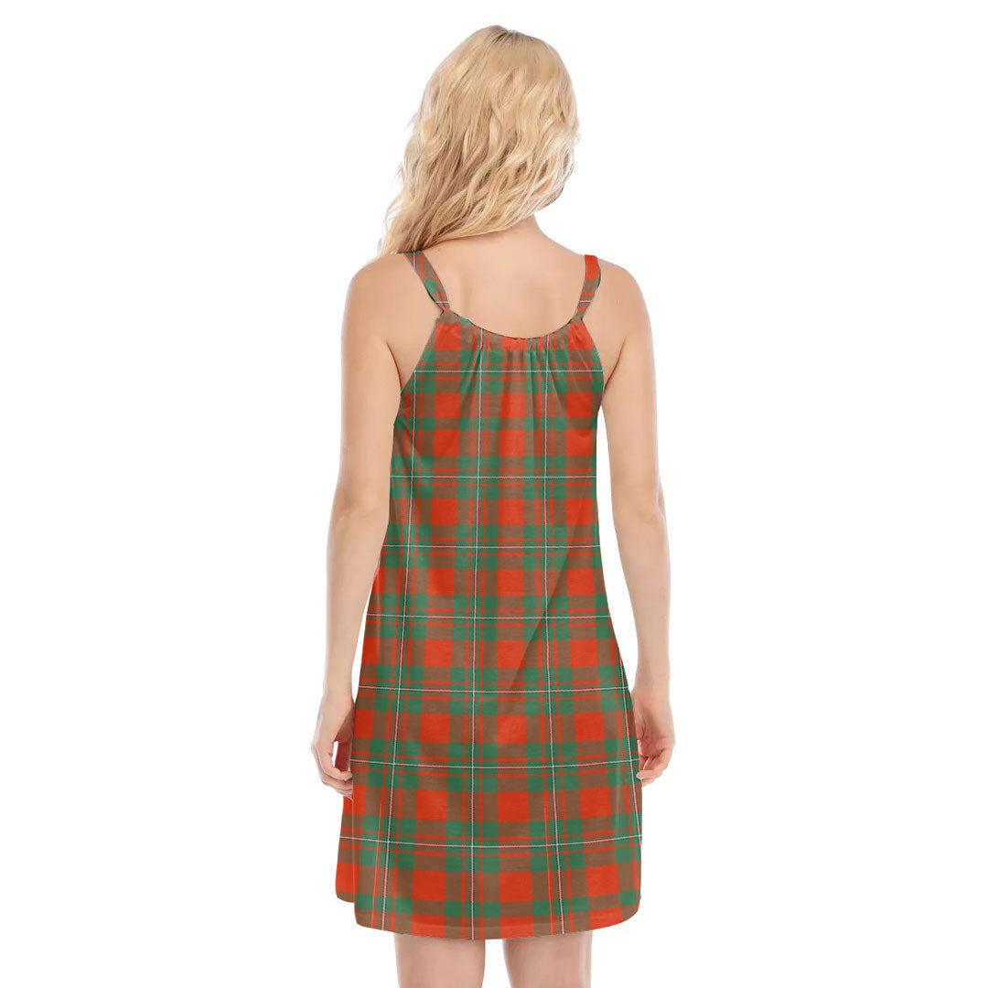 MacGregor Ancient Tartan Plaid O-neck Cami Dress