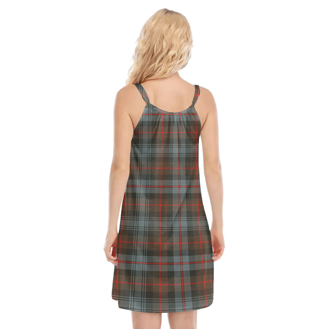 Murray of Atholl Weathered Tartan Plaid O-neck Cami Dress