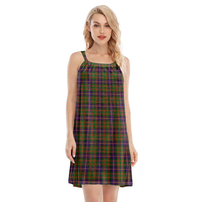 Cochrane Modern Tartan Plaid O-neck Cami Dress