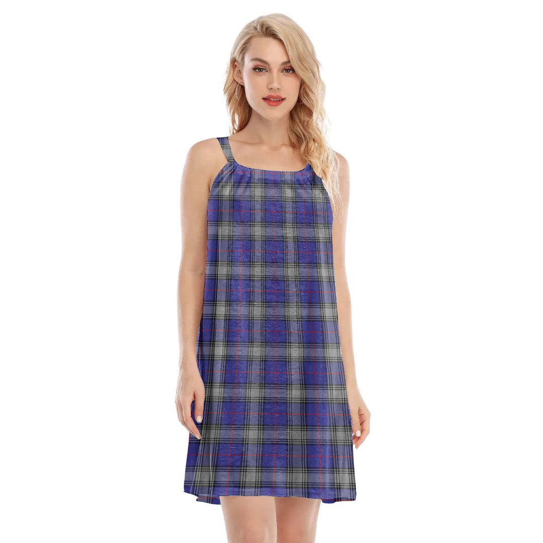 Kinnaird Tartan Plaid O-neck Cami Dress