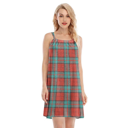 Dunbar Ancient Tartan Plaid O-neck Cami Dress