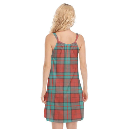 Dunbar Ancient Tartan Plaid O-neck Cami Dress