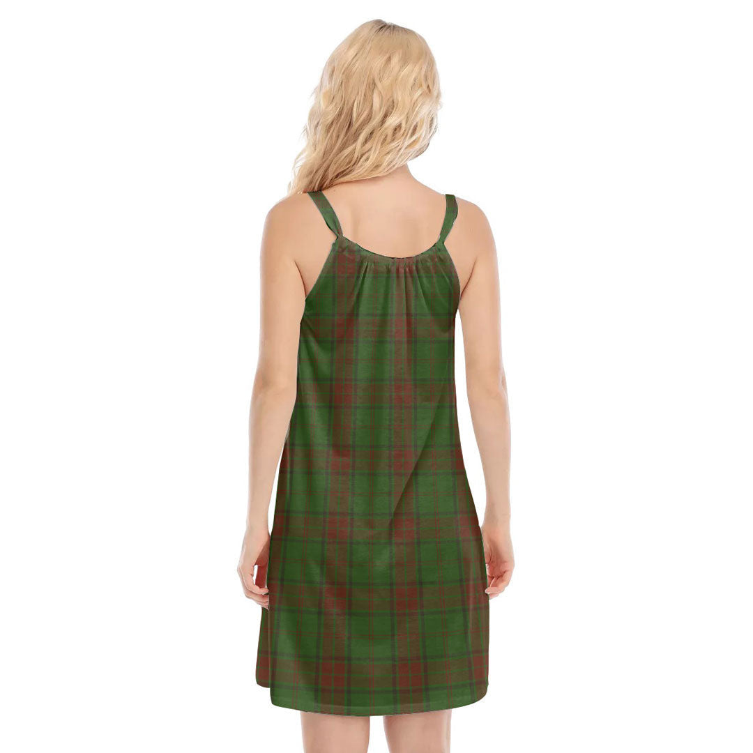 Maxwell Hunting Tartan Plaid O-neck Cami Dress