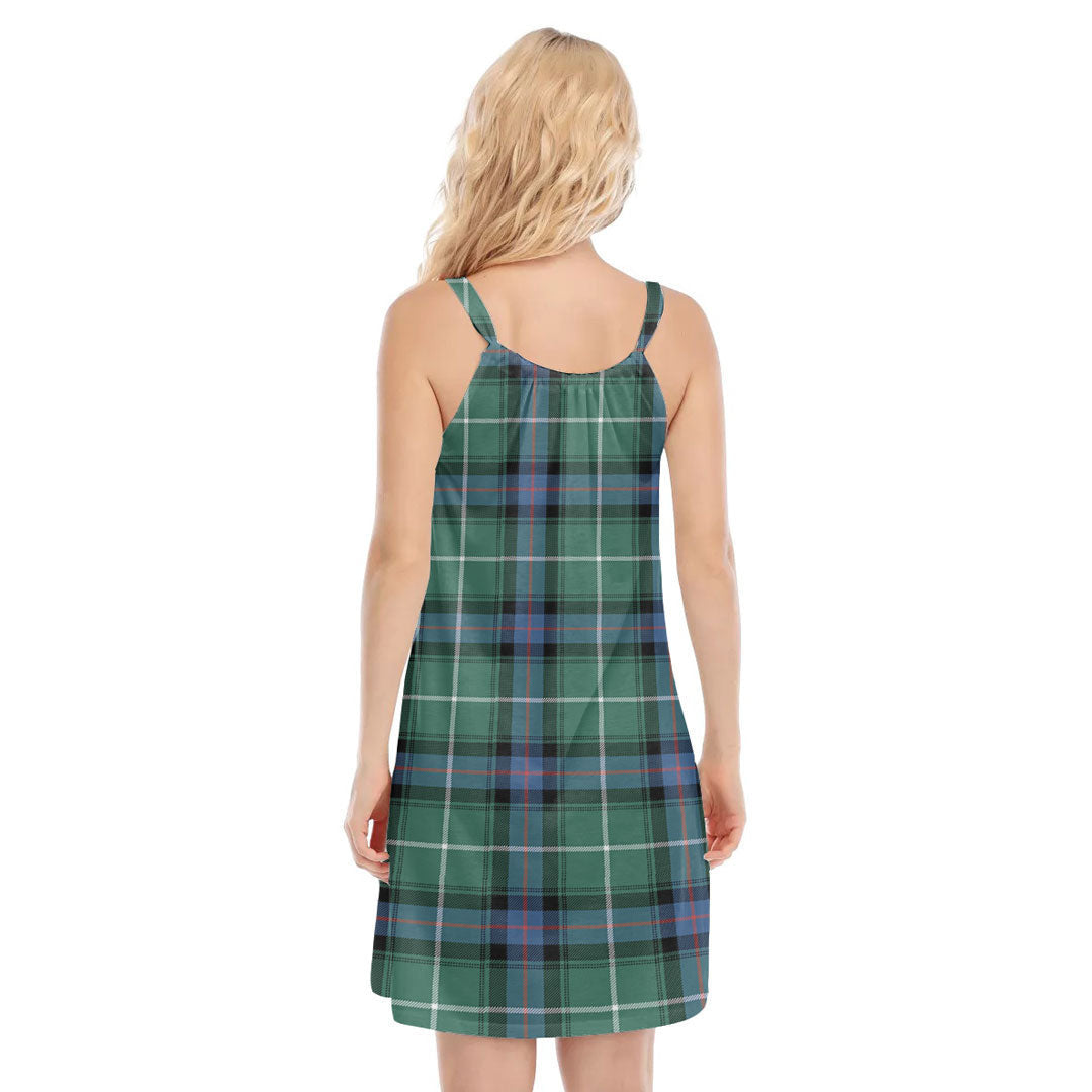 MacDonald of the Isles Hunting Ancient Tartan Plaid O-neck Cami Dress