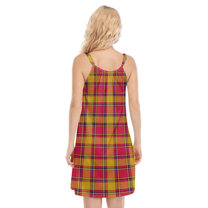 Scrymgeour Tartan Plaid O-neck Cami Dress