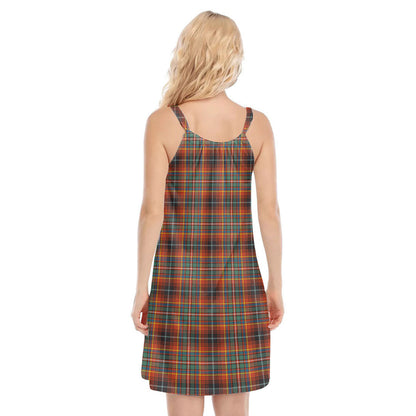 Innes Ancient Tartan Plaid O-neck Cami Dress