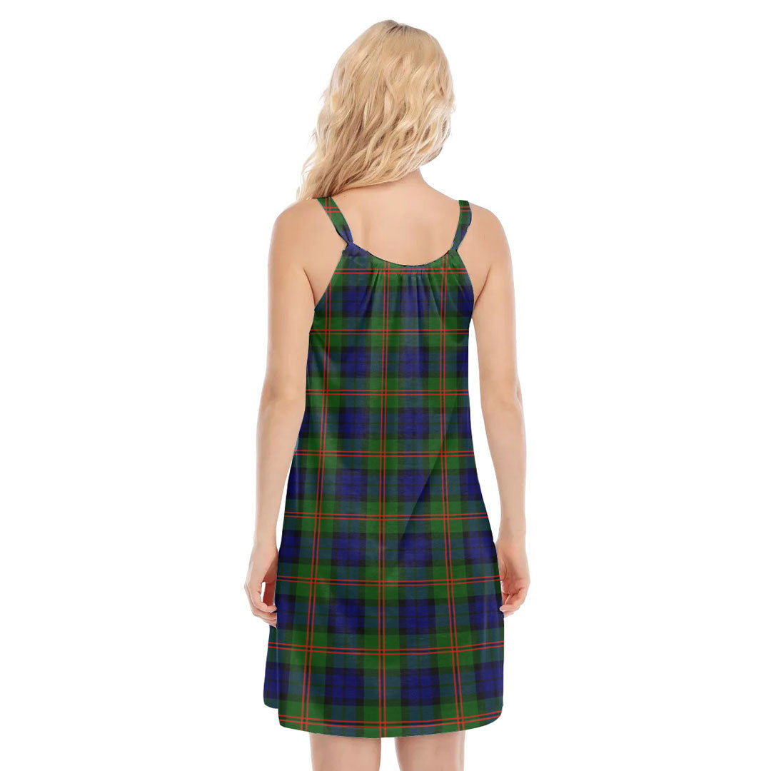 Dundas Modern 02 Tartan Crest O-neck Cami Dress