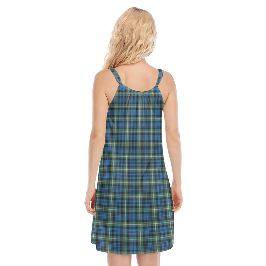 Lamont Ancient Tartan Crest O-neck Cami Dress