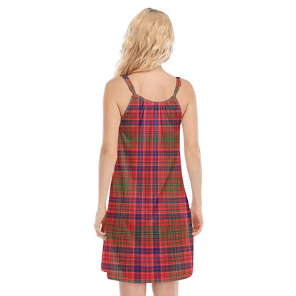 Lumsden Modern Tartan Crest O-neck Cami Dress