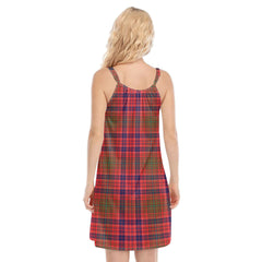 Lumsden Modern Tartan Crest O-neck Cami Dress
