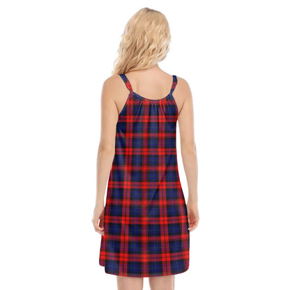 MacLachlan Modern Tartan Crest O-neck Cami Dress