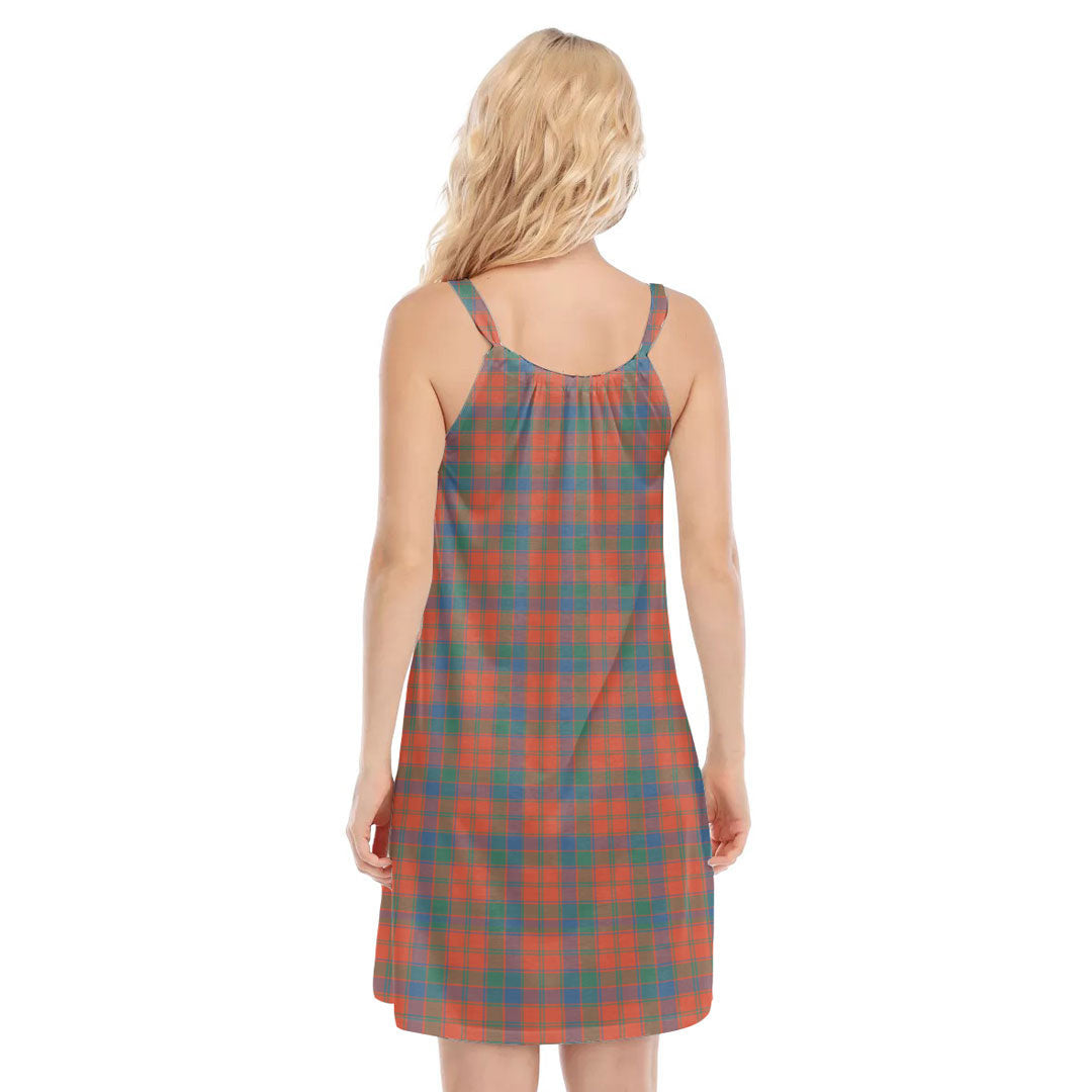 Robertson Ancient Tartan Crest O-neck Cami Dress