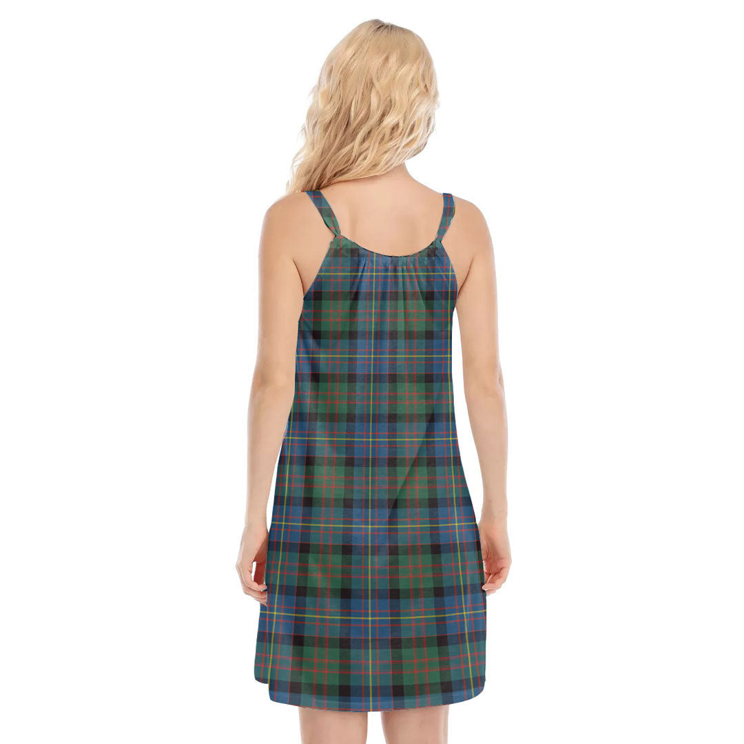 Cameron of Erracht Ancient Tartan Crest O-neck Cami Dress