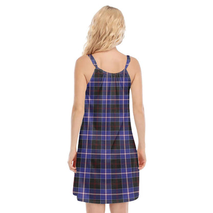 Dunlop Modern Tartan Crest O-neck Cami Dress