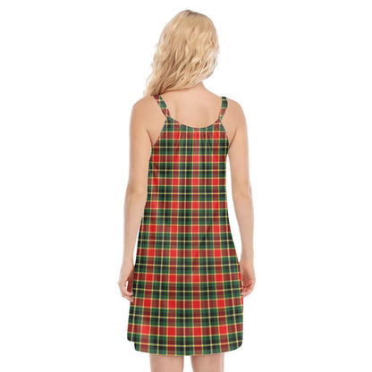 MacLachlan Hunting Modern Tartan Crest O-neck Cami Dress