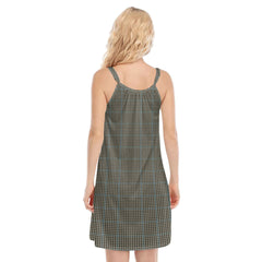 Haig Check Tartan Crest O-neck Cami Dress